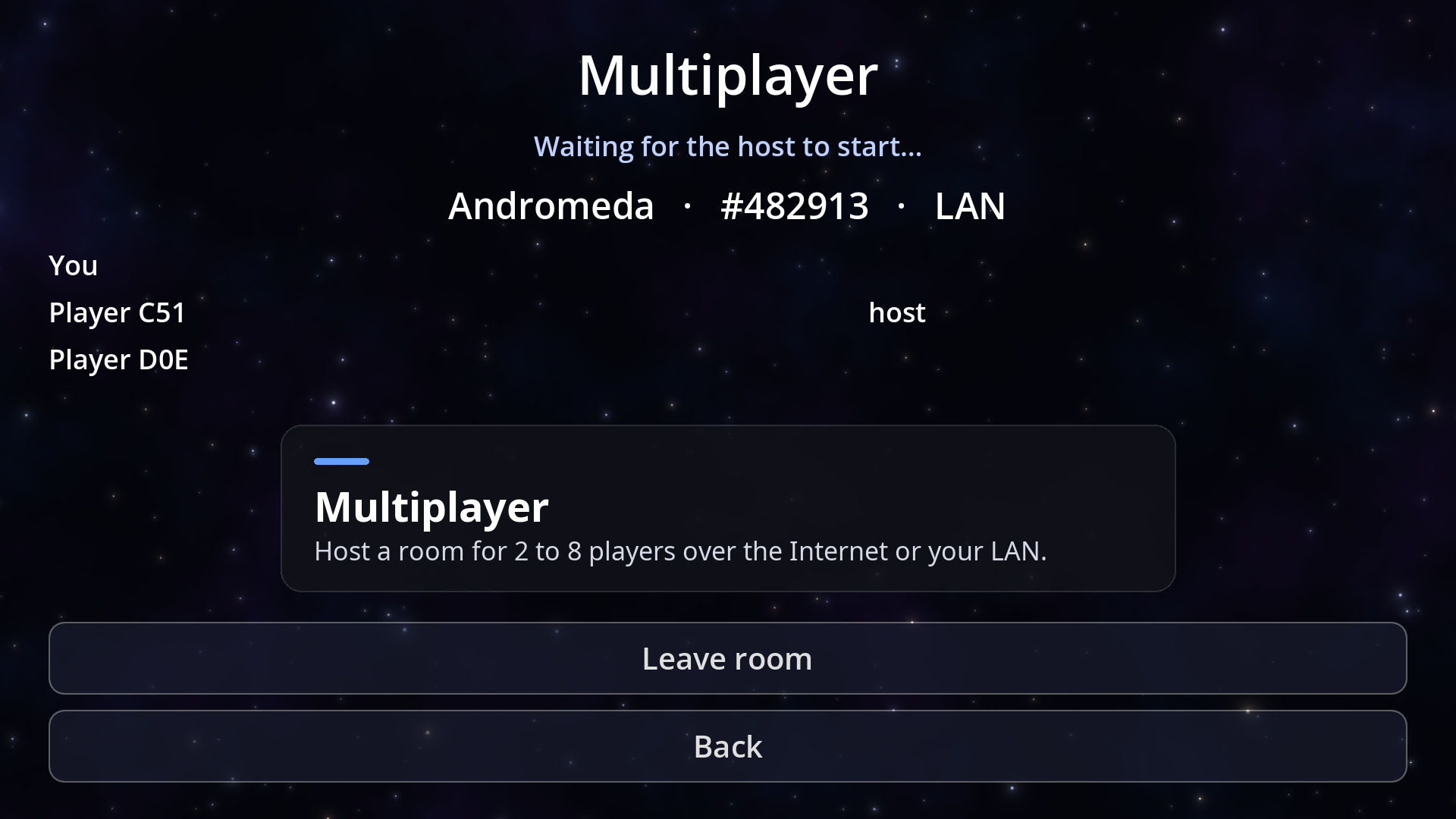 A multiplayer room